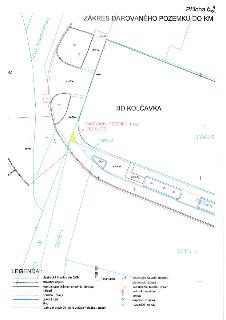 Příloha č. 2, ZÁKRES DAROVANÉHO POZEMKU DO KM. Mapa zobrazuje parcelu 3006/11 (darovaný pozemek 1,1 m2) v blízkosti BD KOLČAVKA a parcel 3892/2, 3892/1, 3006/9…