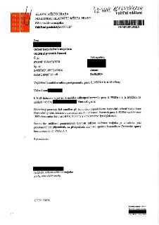 Úřední sdělení Magistrátu hlavního města Prahy, odboru evidence majetku, oddělení geodetických činností, ze dne 28.08.2024 (č. j. MHMP 1734151/2024, sp. zn. S-…