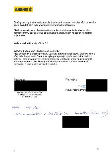 Logo SUBTERRA a naskenovaná stránka protokolu o předání a převzetí díla ze dne 30.6.2024. Obsahuje text: 'Stručný popis průběhu realizace díla (hodnocení, uved…