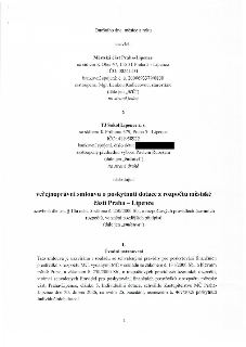 Veřejnoprávní smlouva o poskytnutí dotace z rozpočtu městské části Praha – Lipence. Smluvní strany: Městská část Praha-Lipence (IČO: 00241431, sídlo: K Obci 47…