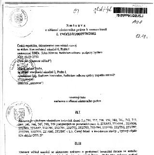 Smlouva o zřízení zástavního práva k nemovitosti č. INO/23/01/000970/2003. Smluvní strany: Česká republika, Ministerstvo pro místní rozvoj (zástavní věřitel) a…