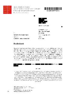 Rozhodnutí Magistrátu hlavního města Prahy, Odbor dopravněsprávních činností, č.j. MHMP 1530134/2020/ŠkM, spis. zn. S-MHMP 1268646/2020/ŠkM ze dne 8. 10. 2020.…