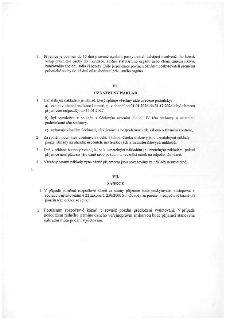 Výňatek ze smlouvy o poskytnutí dotace. Bod 7: Povinnost příjemce oznámit do 15 dnů zahájení insolvenčního řízení, likvidaci, změnu statutárního orgánu, názvu,…