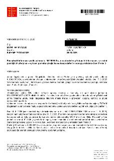 Úřední dokument Magistrátu hlavního města Prahy, odboru legislativního a právního, ze dne 26. 8. 2026. Předmět: Poskytnutí informace podle zákona č. 106/1999 S…