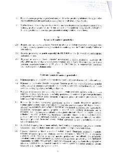Strana 2 smlouvy o poskytnutí dotace. Obsahuje body 1.3 a 1.4 (změna projektu), článek II. Splatnost finančních prostředků (body 2.1 až 2.3, termíny do 15.12.2…
