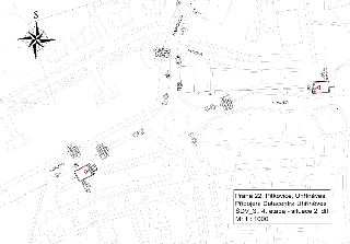 Praha 22, Pitkovice, Uhříněves. Připojení Datacentra Uhříněves. ŠDV_3., 4. etapa - situace 2. díl. M: 1 : 1000. Označení ulic na mapě: K Dálnici, Žampiónová, H…