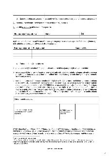 Strana 10 formuláře (celkem 10 stran). Obsahuje sekci 3: Prohlášení žadatele o vzniku podniku rozdělením nebo odštěpením v posledních třech letech, včetně tabu…