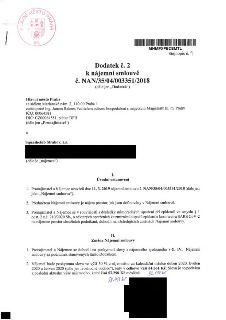 Dodatek č. 2 k nájemní smlouvě č. NAN/35/04/003351/2018. Pronajímatel: Hlavní město Praha, Mariánské nám. 2, 110 00 Praha 1, zastoupené Ing. Janem Rakem. Nájem…