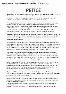 Příloha usnesení Zastupitelstva městské části Praha 12 č. Z-28-013-26. PETICE proti nepřiměřené developerské výstavbě v Tyršově čtvrti v Modřanech. Dle čl. 18…