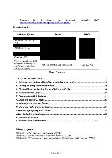 Informační dokument k grantovému programu HMP. Obsahuje kontaktní údaje pro technickou podporu: e-mail hot-line_granty@asd-software.cz, telefon 583 300 722. Ob…