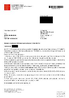 HLAVNÍ MĚSTO PRAHA, MAGISTRÁT HLAVNÍHO MĚSTA PRAHY, Odbor ochrany prostředí, Oddělení právní. Vážená paní [redacted]. Váš dopis zn./ze dne: . Vyřizuje/tel.: Mg…