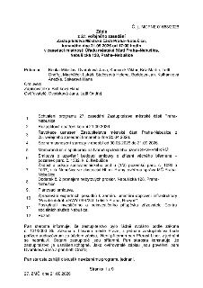 Č. j.: MCPNE 01658/2026
Zápis z 27. veřejného zasedání Zastupitelstva Městské části Praha–Nebušice, konaného dne 21.09.2026 od 17:00 hodin v zasedací místnosti…
