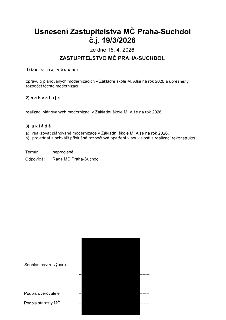 Usnesení Zastupitelstva MČ Praha-Suchdol č.j. 19/3/2026 ze dne 16. 4. 2026. 1) bere na vědomí zprávu o plánovaných modernizacích v Základní škole M. Alše na ro…