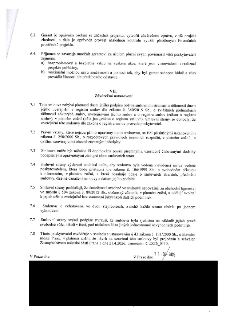 Závěrečná ustanovení smlouvy (články 6.3 až 7.8). Obsahuje povinnosti příjemce vůči garantovi, ustanovení o platnosti a účinnosti smlouvy dle zákona č. 340/201…