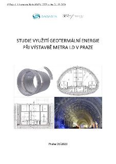 Titulní strana dokumentu: 'Příloha č. 1 k usnesení Rady HMP č. 2225 ze dne 21. 10. 2024'. Název studie: 'STUDIE VYUŽITÍ GEOTERMÁLNÍ ENERGIE PŘI VÝSTAVBĚ METRA…