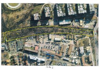Ortofoto mapa s vyznačenou parcelou č. 4449 v lokalitě Žižkov.