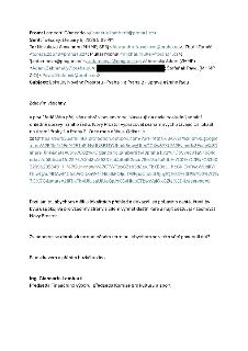 E-mailová komunikace ze dne 6. ledna 2026. Odesílatel: Giancarlo Lamberti (předseda Finančního výboru a předseda Komise pro kulturu a sport). Adresáti: Alexand…