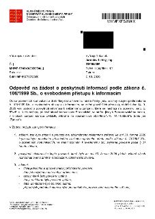 Naskenovaná stránka textového dokumentu. Hlavička: HLAVNÍ MĚSTO PRAHA, MAGISTRÁT HLAVNÍHO MĚSTA PRAHY, Odbor pozemních komunikací a drah, Oddělení silničního s…