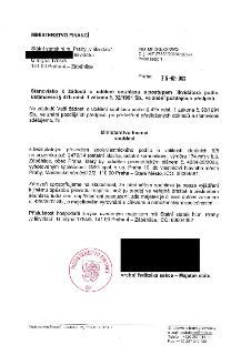 Ministerstvo financí, Stanovisko k žádosti o udělení souhlasu s postupem likvidátora podle ustanovení § 47b odst. 1 zákona č. 92/1991 Sb., ze dne 26. 2. 2024.…