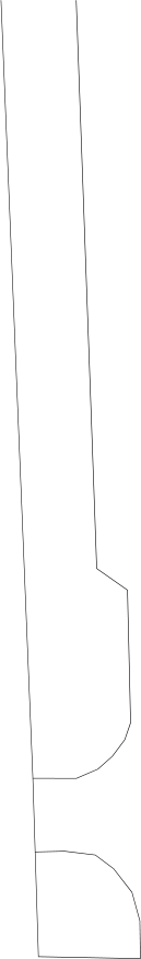 Jednoduchý nákres nebo profilový výkres (např. části konstrukce či terénu).