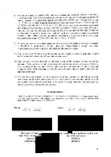 Text smlouvy o poskytnutí dotace: bod 8 (veřejná podpora, pověření k poskytování služeb obecného hospodářského zájmu, usnesení Zastupitelstva hl. m. Prahy č. 1…