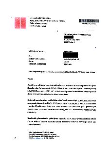 Úřední dopis od Hlavního města Prahy, Magistrátu hl. m. Prahy, odboru ochrany prostředí, adresovaný Tělocvičné jednotě Sokol Malá Strana (U Lanové dráhy 609/3,…