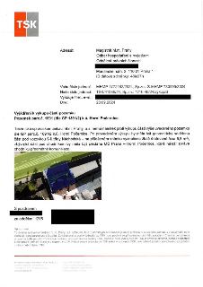 Úřední dopis společnosti TSK (Technická správa komunikací hl.m. Prahy, a.s.) ze dne 23.09.2024 adresovaný Magistrátu hl.m. Prahy. Předmětem je vyjádření k výku…