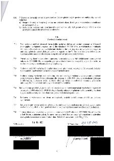 Strana 5 smlouvy obsahující závěrečná ustanovení (články 7.1 až 7.8). Klíčové informace: Smlouva nabývá účinnosti uveřejněním v registru smluv (zákon č. 340/20…