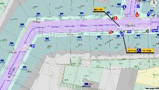 Situační plán a dopravní značení ulic (např. Řehořova), parcely č. 345, 973, 967, 959, 960, 938, 987, 180, 182/2 atd., značení DZ V 10f, DZ IP 12, měřítko 1 :…