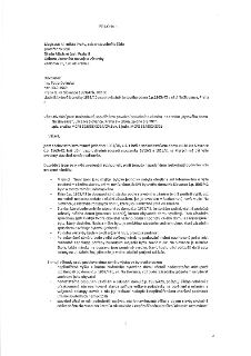 PŘÍLOHA 1

Magistrát hl. města Prahy, odbor stavebního řádu
prostřednictvím
Úřadu Městské části Praha 8
Odboru územního rozvoje a výstavby
Zenklova 35, 180 48…