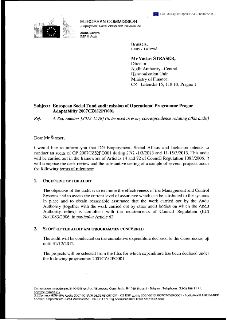 Evropská komise, Employment, Social Affairs and Inclusion DG, Audit, Control, ESF II Audit. Brussels, EMPL/H3/JP/mf. Ref. Ares(2013)209654 - 18/02/2013. Adresá…