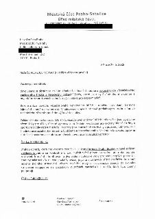 Žádost o finanční podporu Městské části Praha-Satalice adresovaná Magistrátu hl. m. Prahy, odboru rozpočtu, ze dne 27. 5. 2026 (č.j. 463/2026 MČPSAT). Předměte…