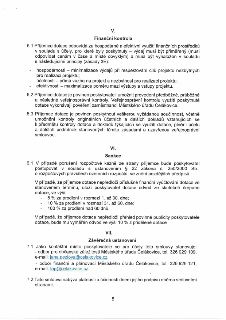 Strana 5 smlouvy obsahující články V. Finanční kontrola, VI. Sankce a VII. Závěrečná ustanovení. Článek V definuje zásady 3E (hospodárnost, účelnost, efektivno…