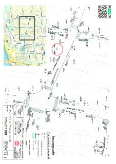 Situační nákres DIO (dopravně inženýrského opatření) pro Milady Horákové - Výkop pro sondu č. 11, Holešovice, Praha 7. Vypracoval Ivan Veszetei, objednatel VEG…