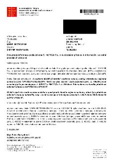 Úřední sdělení Magistrátu hlavního města Prahy, odboru majetkových agend, ze dne 15.09.2026. Předmět: Poskytnutí informace podle zákona č. 106/1999 Sb. o svobo…