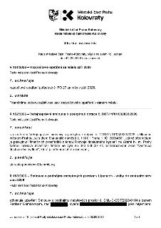 Městská část Praha-Kolovraty, Rada městské části Praha-Kolovraty, Sbírka usnesení. Rada městské části Praha-Kolovraty přijala na svém 16. jednání dne 02.09.202…