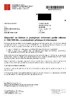 Odpověď na žádost o poskytnutí informací podle zákona č. 106/1999 Sb. ze dne 2. 9. 2026. Úřad: Magistrát hlavního města Prahy, Odbor pozemních komunikací a dra…