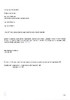 Závěrečná část zprávy o výsledku přezkoumání hospodaření městské části Praha - Zbraslav. Dokument obsahuje: datum vyhotovení 24.04.2026, podpisy kontrolorek (I…