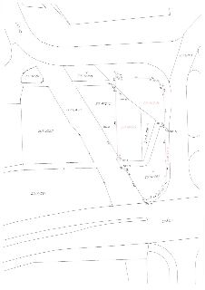 Katastrální mapa zobrazující rozdělení pozemků. Jsou zde vyznačena čísla parcel: 2890/3, 2516/18, 2014/382, 2014/265, 2014/490, 2014/270, 2014/383, 2014/715, 2…