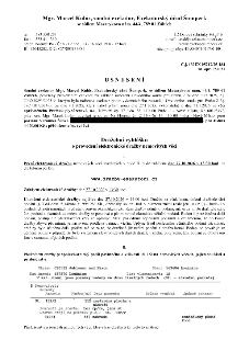 Usnesení o provedení elektronické dražby nemovitých věcí. Soudní exekutor: Mgr. Marcel Kubis, Exekutorský úřad Šumperk, Masarykovo nám. 44/4, 789 01 Zábřeh. Sp…