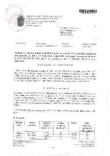 Úřední dokument: Městská část Praha 22, odbor životního prostředí a dopravy. Závazné stanovisko k trvalému odnětí zemědělské půdy ze zemědělského půdního fondu…