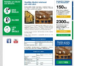 Nabídka pro školní rok 2013/14: Ekoškola, Globe, Les ve škole. Využijte školicí místnost pro vaši akci. Pronajímáme pěkné prostory v centru Prahy (asi 200 metr…
