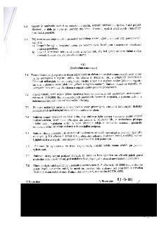 Textová část smlouvy (články 6.3 až 7.8). Obsahuje ustanovení o kontrole projektu garantem, povinnostech příjemce, platnosti a účinnosti smlouvy, změnách smlou…