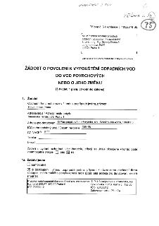 Příloha č. 3 k vyhlášce č. 183/2018 Sb. MHMP odbor ochrany prostředí oddělení vodoprávní hospodářství k rukám Ing. Mgr. Moniky Dubové Jungmannova 35/29 110 21…
