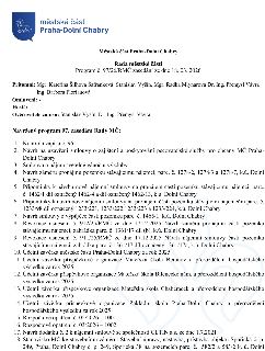 Městská část Praha-Dolní Chabry, Rada městské části, Program č. 97/26/RMČ zasedání ze dne 18. 03. 2026. Přítomni: Mgr. Kateřina Šilhová Šafránková, Stanislav V…