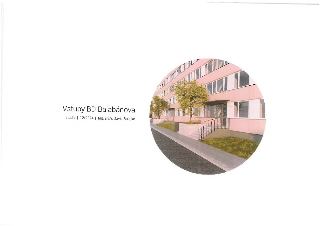 Vizualizace projektu s názvem 'Vstupy BD Balabánova', studie 1/2024, autor Ing. arch. David Balajka.