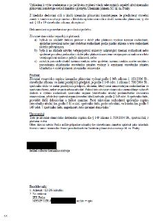 Závěrečná část úředního dokumentu (strana 5/5) obsahující závazné stanovisko orgánu územního plánování. Text potvrzuje soulad záměru s Územním plánem SÚ hl. m.…