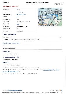 Výpis informací o pozemku z katastru nemovitostí včetně situačního nákresu parcely č. 84/3 v k.ú. Hrdlořezy.