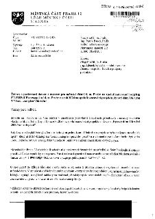Žádost o poskytnutí dotace z rezervy pro městské části hl. m. Prahy na spolufinancování projektu 'Bytový dům Okružní 2030/4a - zateplení'. Odesílatel: Městská…