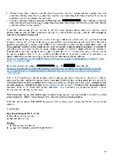 Druhá strana úředního dopisu (odpověď na žádost o informace podle zákona č. 106/1999 Sb.). Obsah: 6. Informace o provedených kontrolách a poskytnutí protokolů.…